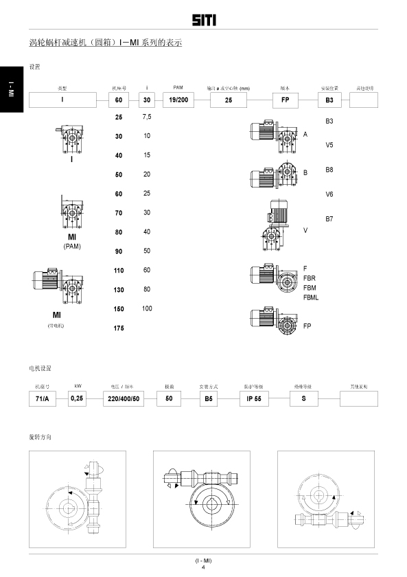 蝸輪蝸桿減速機參數(shù)